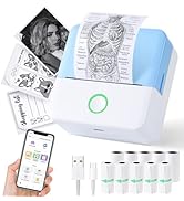 Thermal Mini Printer, Portable Inkless Sticker Maker, Bluetooth Printer for Phone, Wireless Label...