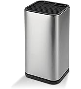 Sumteene Universal Knife Block, Knife Holder without Knives, Stainless Steel Knife Storage Block ...