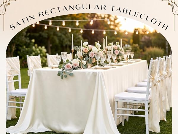 Satin Tablecloth 58 x 102 Inch