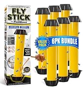 PQ Fly Stick (6 Pack), Fly Stick for Mosquitoes, Sticky Trap for Flies Gnats Wasp Flying Insects,...