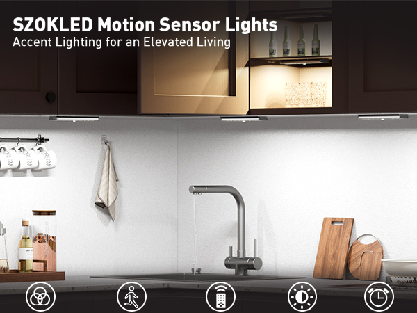 under cabinet lighting motion sensor rechargeable