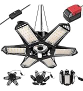 LIVOWALNY LED Work Light for Milwaukee m18 Battery, 50W 5000LM 18V LED Garage Light, Flood Light,...