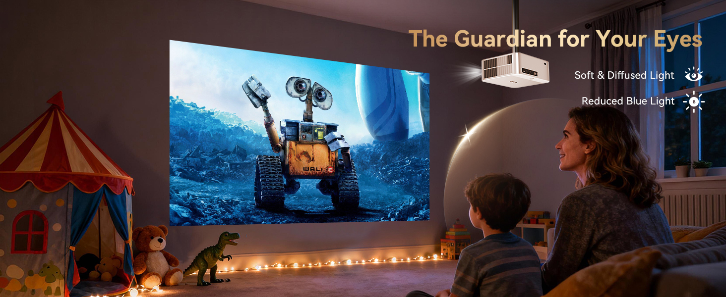 Projector, projector with wifi and bluetooth, 4k projector, movie projector, projector for bedroom