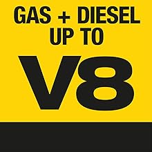 Works on Gas/Diesel up to V8