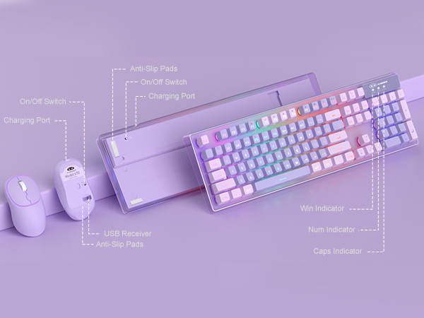 The keyboard and mouse are well made