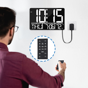 digital wall clock large display