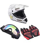 Adult Motocross Dirt Bike Helmet, Motorcycle Helmet Dirt Bike Motocross for Motocross, BMX, MX, U...