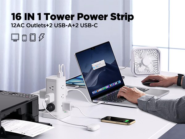 Power Strip With USB C Ports