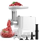 CHEFFANO Meat Grinder, [2500W Max] Electric Meat Grinders with, 2 Grinding Blades, 3 Plates, Saus...