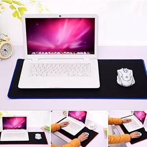 Extended Mouse Pad with Non-Slip Natural Rubber