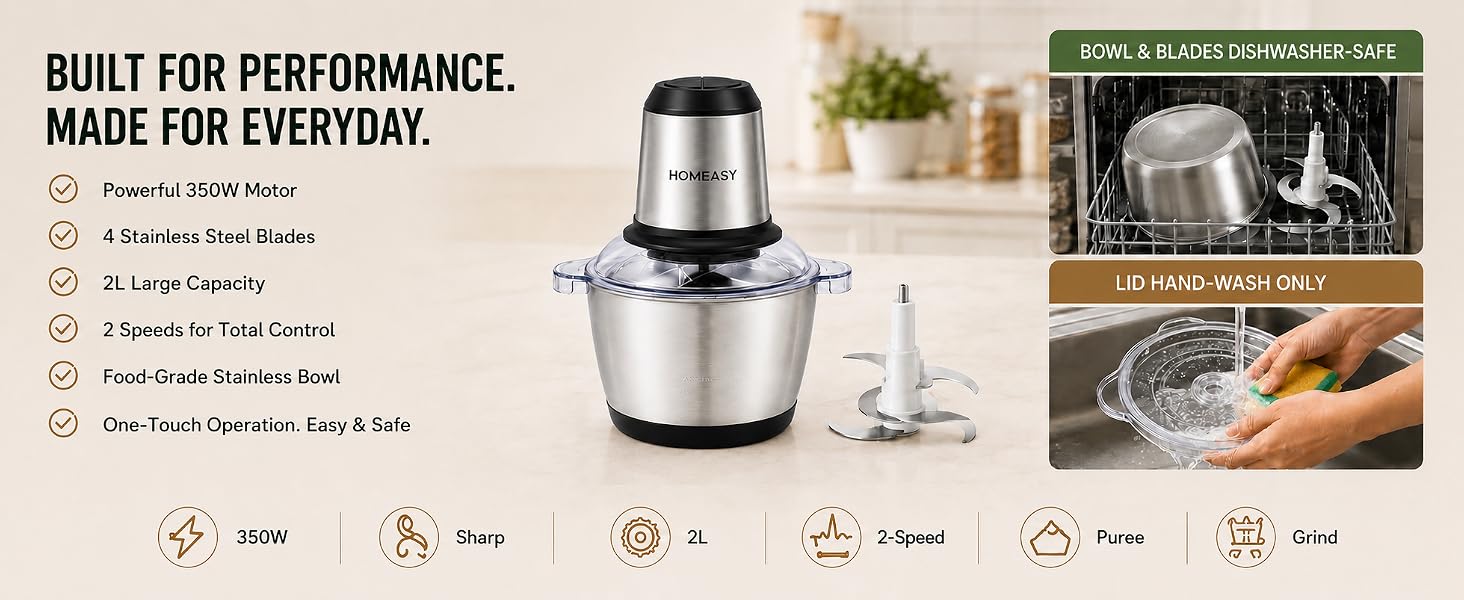 2L stainless steel grinder