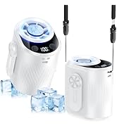KIMMOO Smart Portable Rechargeable Fan with Ice Cooler, 100-Speed, 20000RPM Turbo Cooling Persona...