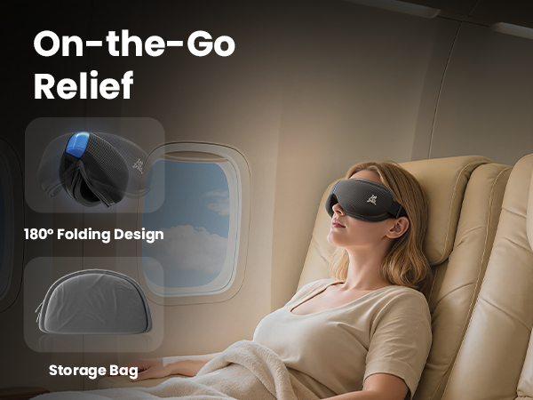 eye massager with heat and cooling eye mask for dry eye headaches migraine relief