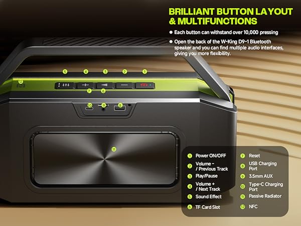 bluetooth speaker w-king