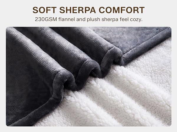 electric heated blanket full throw queen throw fast even heating auto off timer flannel sherpa soft