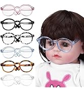 TOYANDONA Doll Glasses for 18 inch Dolls, 6pcs Mini Doll Eyeglasses Doll Dress Up Glasses with Cl...