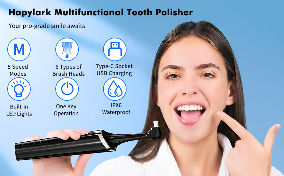 1,HapyLark Multifunctional Tooth Polisher