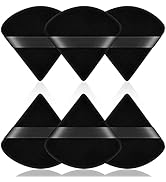AUAUY 6 PCS Powder Puffs, Pure Cotton Soft Triangle Wedge Makeup Powder Puff for Loose Powder Min...