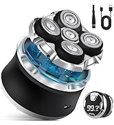 Toncoke Head Shavers for Bald Men - 5D Rechargeable Head Face Magnetic Electric Razor, Wet Dry Sh...