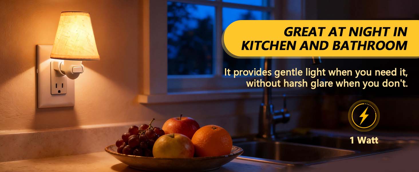 kitchen night lights plug into wall
