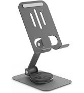 HZZADZXW Metal Cell Phone Stand for Desk, Multi-Angel Adjustable 360° Rotation Non-Slip and Folda...