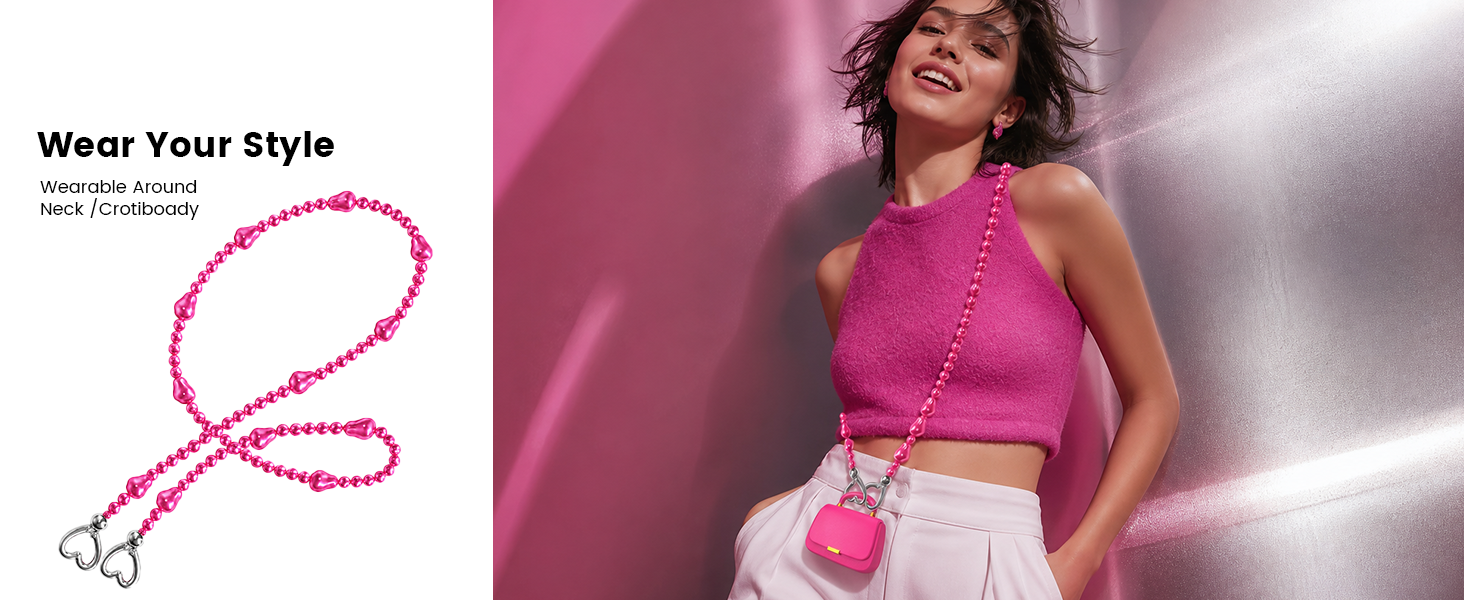 Pink purse earbuds