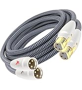 Balanced XLR Cables, 3-Pin Balanced XLR Microphone Cable Male to Female Mic Cable, 24k Gold Plate...