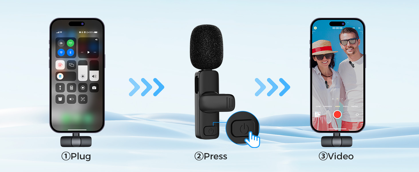 wireless lavalier microphone for iphone