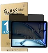 Lapocover Tempered Glass &amp; Privacy Screen Protector for iPad Air 13inch 2024 6th Gen M2,Tempered ...