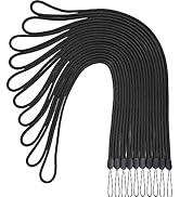 YOUOWO 10 Pack Lanyards Neck office Lanyard black straps for Pen Cellphone id Badges Holder Keys ...