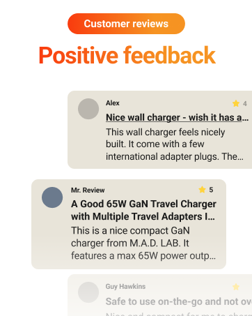 customer review for gan charger