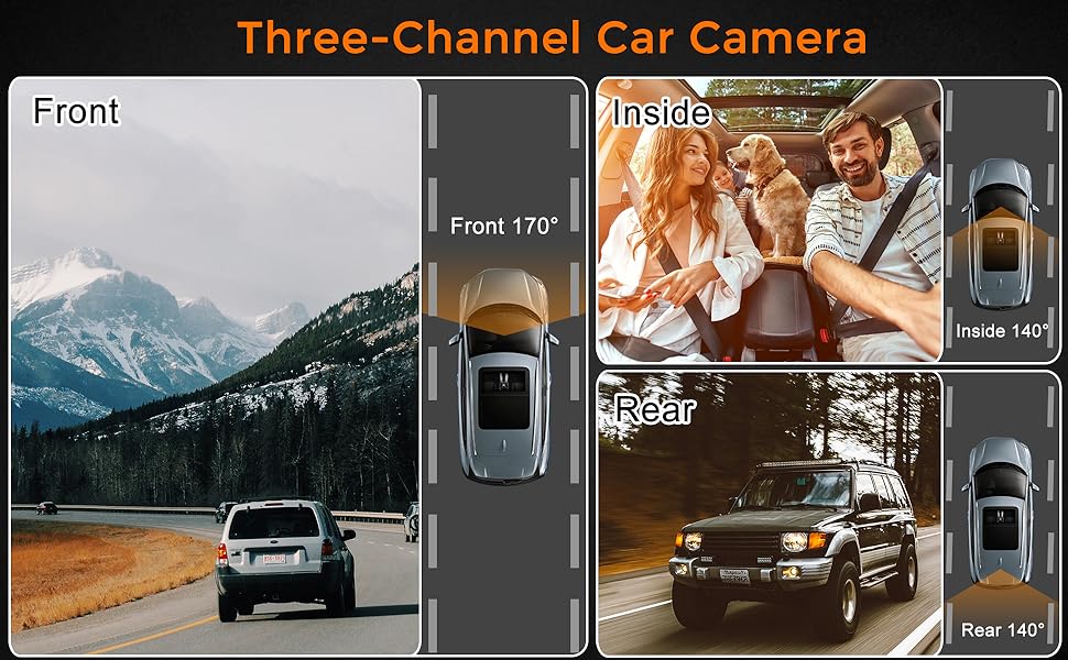 3 channel dash cam