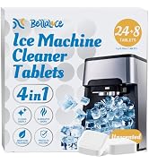 Ice Machine Cleaner Tablets Descaler (32 Pack) – Nickel-Safe Countertop Portable Commercial Ice M...