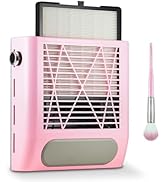 Nail Dust Collector Nail Tech, 80W Powerful Suction Nail Extractor Vacuum with Reusable Filter &amp; ...