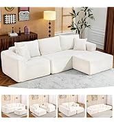 2025 New 108" Cloud Couch Sectional, Boneless Modular Sectional Sofa with L-Shaped Chaise, Deep S...