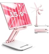 LISEN Pink Desk Accessories for iPad Office Supplies Desk Decor for Women Gifts, for Him Tablet S...