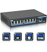 TEROW 2.5G Ethernet Switch, Unmanaged 9-Port Switch, 8 x 2.5G Base-T & 1 x 10G SFP, Multi-Speed N...