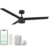 East Grove Home Indoor or Outdoor Breeze 52in 3-Blade Smart Indoor or Outdoor Ceiling Fan in Matt...