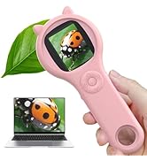 Microscope for Kids - Portable Handheld Magnifying Glass for Kids - Mini Digital Microscope for K...