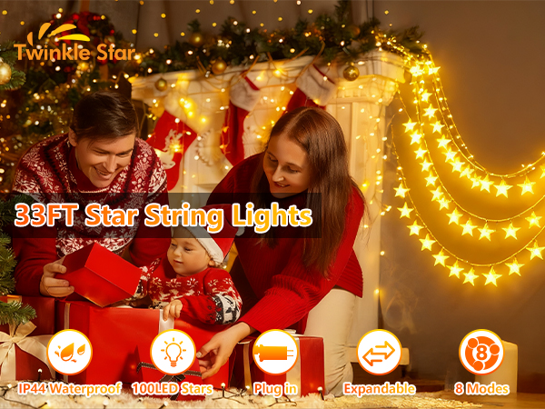 100 LED Star String Lights