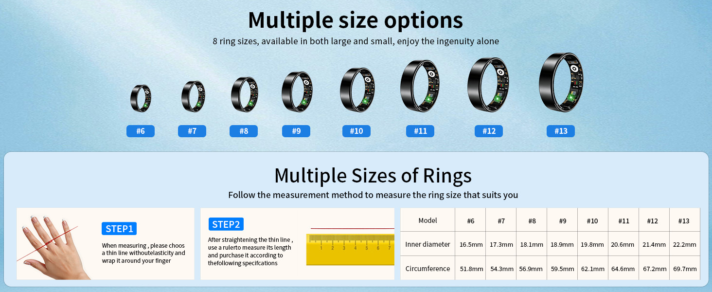 Multiple size options