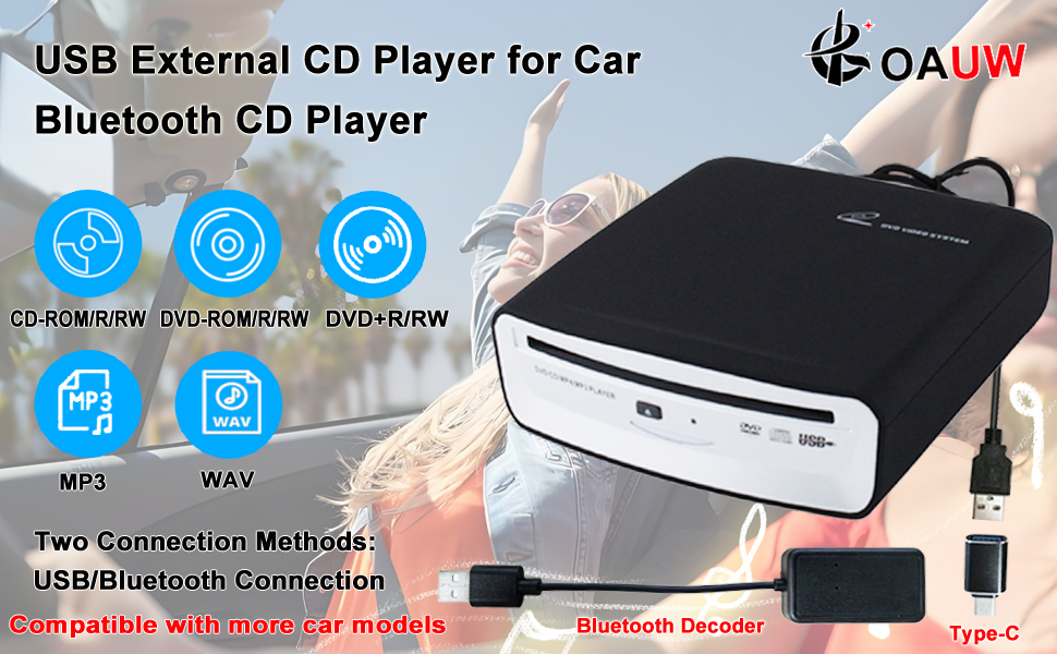 CD player for car Bluetooth CD player