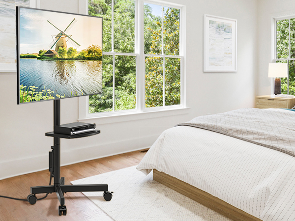 Mobile TV Cart with Power Outlet