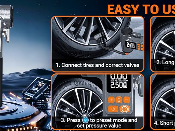 Tire Inflator Portable Air Compressor