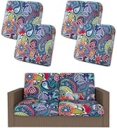 Smiry Waterproof Patio Cushion Covers, Stretch Outdoor Couch Slipcovers Replacement Washable Furn...