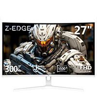 Z Z-EDGE 27 inch Curved Gaming Monitor, FHD 1080P 300Hz 240Hz Computer Monitor, Ultra-Fast MPRT 1ms ...