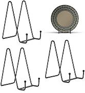 Kruodop 3 Pack 6 Inch Plate Stands for Display, Plate Holder Display Stand, Picture Frame Stand B...