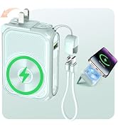 SEANCHEER P05 Portable Charger, Magnetic Power Bank, Small PowerBank, Battery Pack10000mAh Travel...