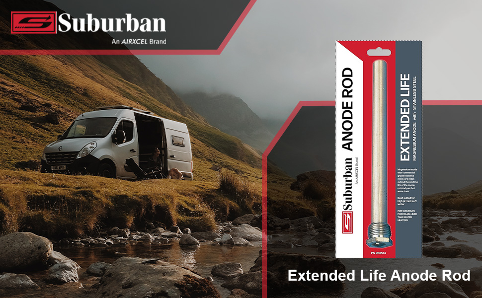 extended life anode rod suburban rv