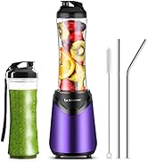 La Reveuse Smoothie Blender Personal Size 300 Watts with 2 Pieces 18 oz BPA Free Travel Sports Bo...
